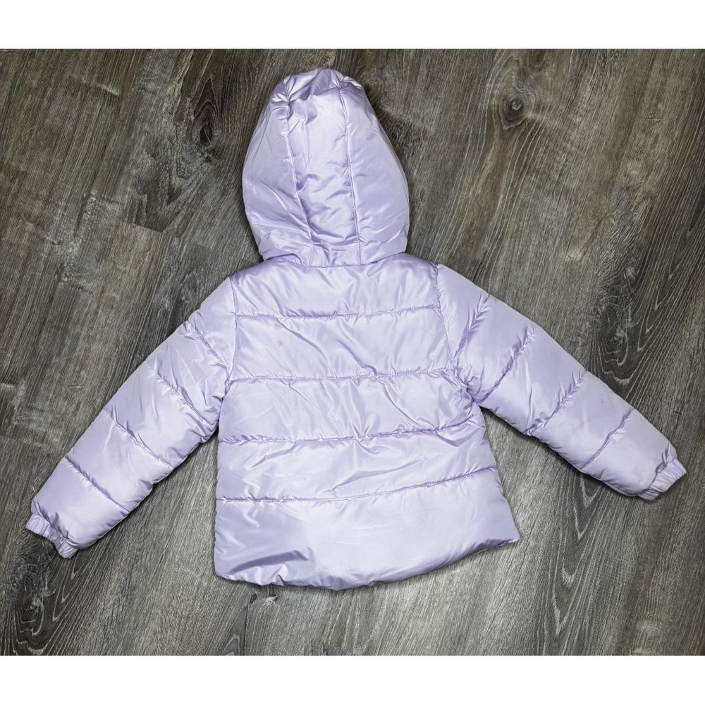 Swiss Tech Girls Lavender Fleece Lined Puffer Winter Coat Jacket Sz 4/5 XS - Picture 4 of 4